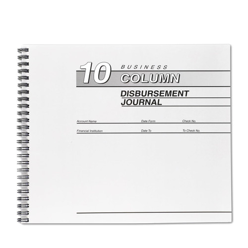 Humyoun 1 Pcs Disbursement Journal 10 Column 10 X 8.5 Inches Spiral