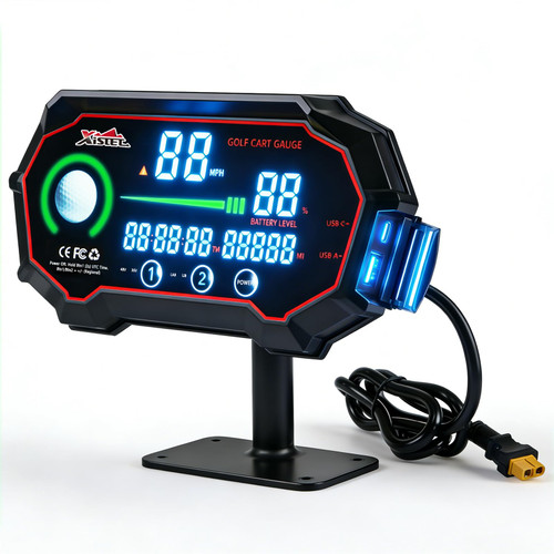 Golf Cart GPS Speedometer with USB Charger for Club Car Yamaha EZGO 48V 36V