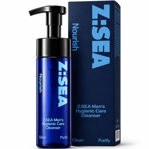 Z:SEA Men's Foaming Intimate Wash, pH Balanced and Odor Control, 5.29 Oz