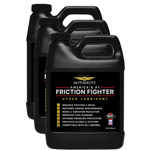 MotorKote Hyper Lubricant Heavy Duty Engine Treatment | Friction Reducer for Gas & Diesel Engines | 32 oz., 3-Pack