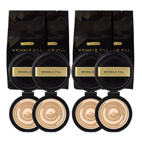 닥터3 링클필 커버팩트 리필 2개+추가2개, 4개, 21호/Dr. 3 Wrinkle Peel Cover Pact Refill 2 + 2 Extras, 4 Packs, Shade 21
