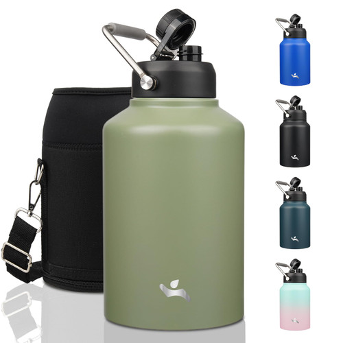 Konokyo 128 oz Insulated Stainless Steel Water Bottle Jug with Handle