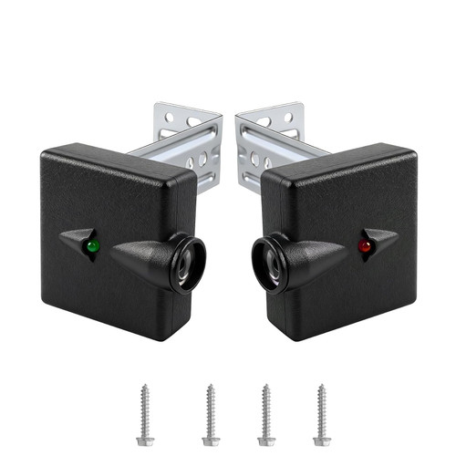 Garage Door Sensors Bracket, Replacement for Genie/Overhead Garage Door sensors, GSTB-R STB-BL Garage Sensor for Genie Garage Door Openers Manufactured After 1993，Includes Sender & Receiver & Bracket.