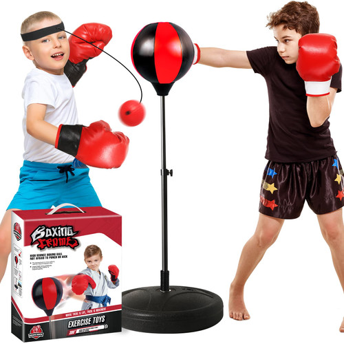 Punching Bag for Kids 8-12 Years, 2Pack Kids Boxing Gloves for 3-8, Kids Punching Bag with Height Adjustable Stand for 5-7, Outdoor Boy Toys, Birthday Gifts for 5 6 7 8 10 12 Years Old Boys Punching Bag for Kids 8-12 Years, 2Pack Kids Boxing Gloves for 3-8, Kids Punching Bag with Height Adjustable Stand for 5-7, Outdoor Boy Toys, Birthday Gifts for 5 6 7 8 10 12 Years Old Boys