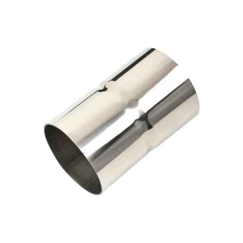 Polished Stainless Steel 2.5'' ID to 2.5'' ID Exhaust Adapter,Exhaust Reducer Connector Pipe,ID 2-1/2 Inch Exhaust Coupler,4'' Length,Universal Fitment
