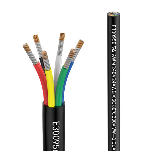 24 AWG Wire 24/6 Gauge Electrical Wire 6 Conductor Extension Cable 100FT
