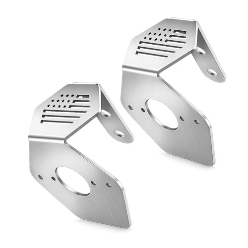 HOCHO Watermelon Light Bracket, Upgraded Thickened 304 Stainless Steel Anti-Breakage Watermelon Mirror Turn Signal Bracket, Angled Bracket Holder Turn Signal Light Mounting Plate-2 Pcs