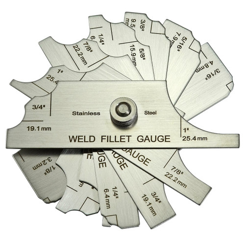 RIVERWELD 7 Piece Fillet Weld Set Gage MG-11 Rl Gauge Depth Gauges