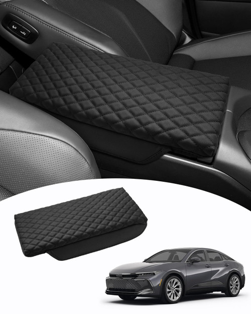 Shademax Toyota Crown Center Console Cover, Armrest Cover Cushion Pad for Toyota Crown Signia 2023 2024 2025 2026 Accessories PU Leather Middle Consle Lid Armrest Seat Box Cover Protector Anti-Scratch