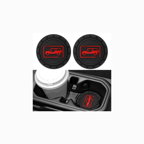 DWKJMYCP 2PCS Cup Holder Coasters for Jeep Wrangler JL JK JLU Accessories