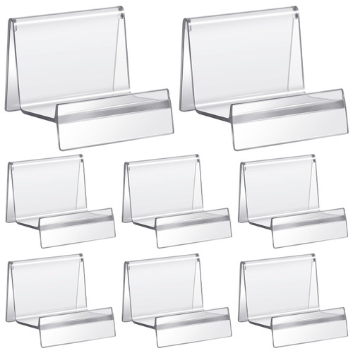 Weysat Purse Display Stand Clear Acrylic Handbag Stand Jewelry Wallet Displays Holder Organizer Acrylic Purse Rack for Closet(12 Pcs)