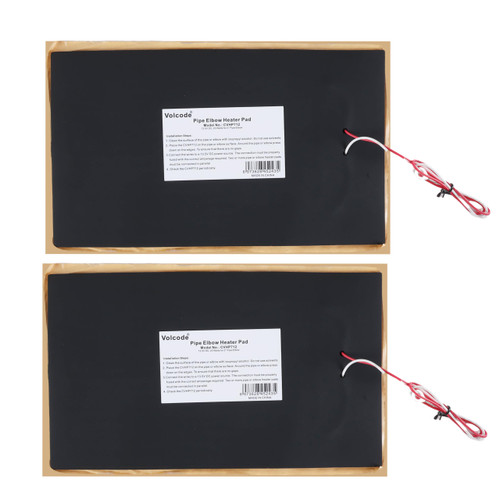 Volcode 7" x 12" RV Pipe Heater Pad, Work for 3" Pipe - 2 Pack, Heating Pad for RV, Camper, Travel Trailer and Motorhome Water Tank System, DC 13.5Volts