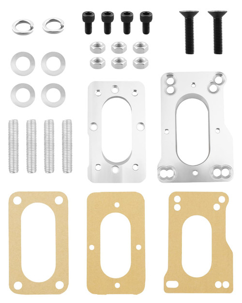Carburetor Adapter Kit for Toyota 20R 22R, Fit for Weber 32/36 DGEV, Fit for Weber 38/38 DGES, replacement part number 99004222, Aluminum Intake Manifold Spacer & Gasket Set