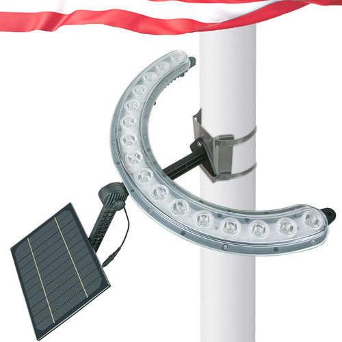 Flag Pole Light Solar Powered, Solar Flagpole Lights for 15 to 25 Ft In-Ground Flag Pole, Super Bright Waterproof Flag Solar Light Dusk to Dawn for 12+ Hours