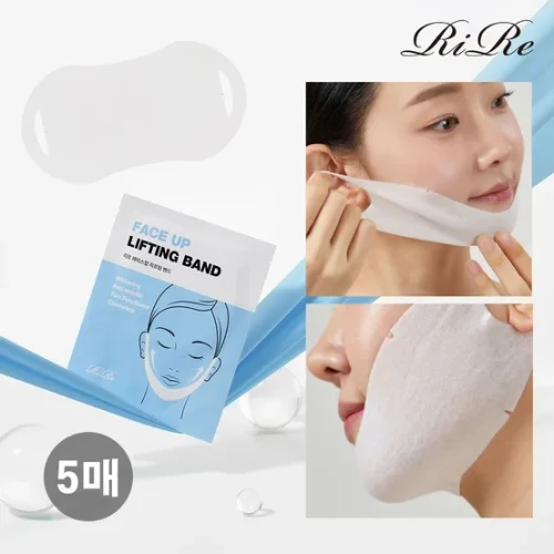 [5매] 리르 페이스 업 리프팅 밴드 - 이중턱 턱라인 처진볼 개선 얼굴리프팅 브리라인 턱살/[5 pieces] Lir Face Up Lifting Band - Double chin, chin line, sagging cheek improvement, face lifting, brie line, jowl fat