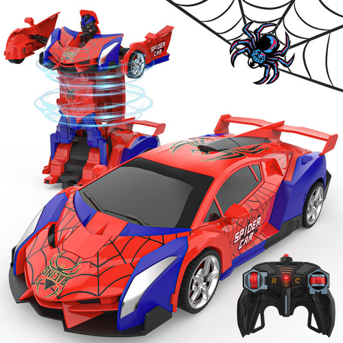 BLUEJAY Transform Rc Cars for Boys 4-7 8-12, 2.4Ghz Remote Control Car 1:18 Scale Transforming Robot, One-Button Deformation 360° Rotation Car Toy Gifts for Boys 3-5 BLUEJAY Transform Rc Cars for Boys 4-7 8-12, 2.4Ghz Remote Control Car 1:18 Scale Transforming Robot, One-Button Deformation 360° Rotation Car Toy Gifts for Boys 3-5