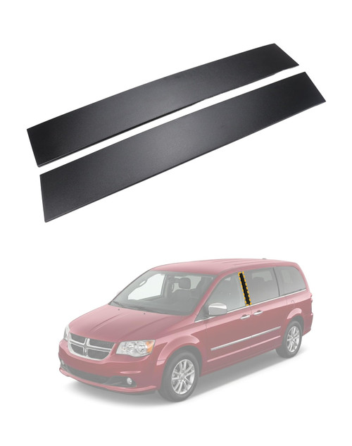 Flecto B Pillar Door Molding Trim Compatible with 2008-2020 Dodge Grand Caravan & 2008-2016 Chrysler Town & Country, Replaces 926-445 926-446 5020664AA 5020665AA (2PCS)