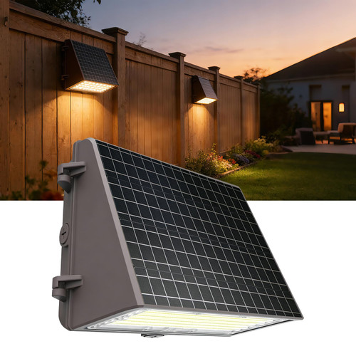 Lightdot 1-Pack Solar Sconce Lights Outdoor,100W HPS Eqv 5000K Dusk-to-Dawn