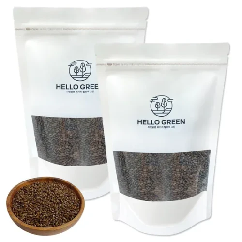 헬로우그린 갓 국산 볶은 결명자 600gX2(팩) 총1.2kg/Hello Green Freshly Roasted Domestic Cassia Seeds 600g x 2 (Packs) Total 1.2kg