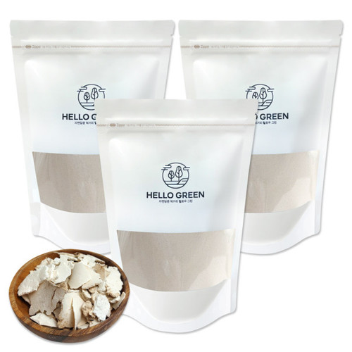 헬로우그린 복령 가루 분말 500gx3(팩)/Hello Green Poria Cocos Powder 500g x 3 (packs)