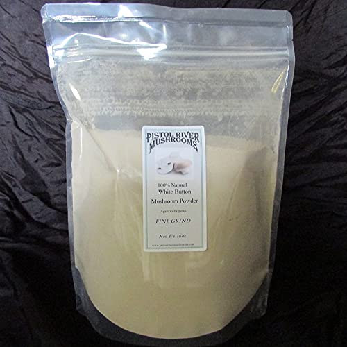 White Button Mushroom Powder 16oz Fine (16oz Fine) White Button Mushroom Powder 16oz Fine (16oz Fine)