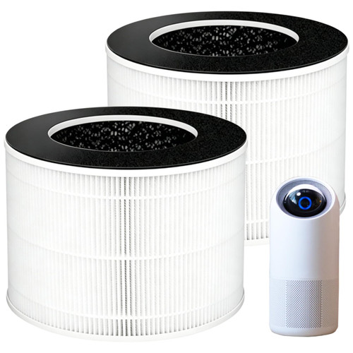 2 Pack Moon Replacement Filter for Sterra Moon Air Purifier, 3 in 1, H13 True HEPA with Activated Carbon and Pre-Filter