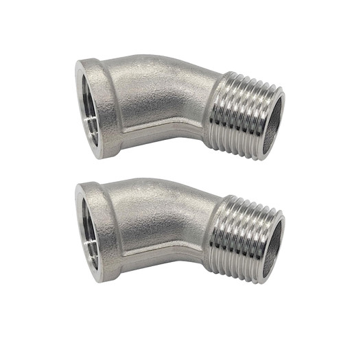 Beduan 45 Degree Street Elbow 3/4 NPT Female to Male 304SS Pipe Fitting 2PC