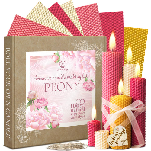 Beeswax Candle Making Kit for Women - Floral Themed DIY Candle Rolling Kit for Beginners, Pretty Flower Candles Craft - Great Gift for Mothers or Mom with Kids Beeswax Candle Making Kit for Women - Floral Themed DIY Candle Rolling Kit for Beginners, Pretty Flower Candles Craft - Great Gift for Mothers or Mom with Kids