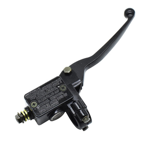 RCRBT Right Hand Front Brake Master Cylinder Lever for 7/8 Inch 22mm Handlebar, Universal Hydraulic Brake Pump for ATV Dirt Bike Scooter Go Kart, 12.7mm Bore, M10 x 1.25 Banjo, Black