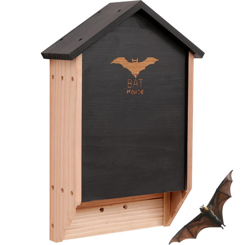 Bat House Big Bat Box for Outdoors,15.8" Weatherproof Wooden Bat Shelter