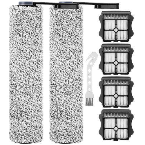 isinlive Floor ONE S5 Brush Roller Replacement Parts for Tineco Floor ONE S5/ Floor ONE S5 PRO 2 Cordless Wet Dry Vacuum Cleaner, 2 Pack Brush Roller, 4 Pack HEPA Filters and 1 Pack Cleaning Brush isinlive Floor ONE S5 Brush Roller Replacement Parts for Tineco Floor ONE S5/ Floor ONE S5 PRO 2 Cordless Wet Dry Vacuum Cleaner, 2 Pack Brush Roller, 4 Pack HEPA Filters and 1 Pack Cleaning Brush