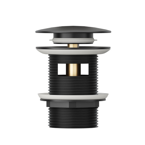 UZLEZ Brass Freestanding Bathtub Tub Drain Stopper, Matte Black