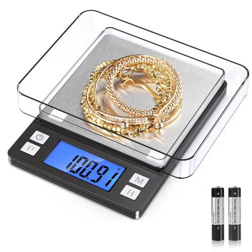 BOMATA Digital Jewelry Scale, 1000g×0.01g High Precision Gram Scale