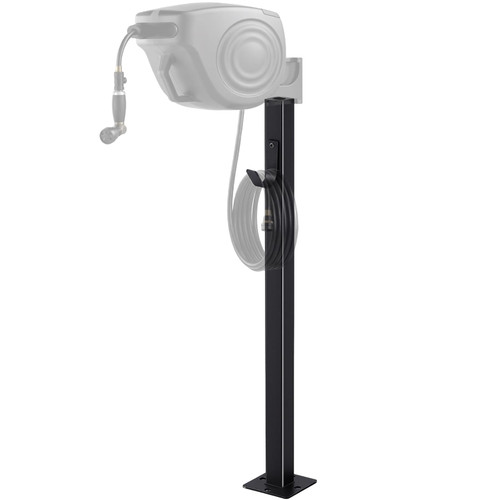 Otoolling 33 Inch Retractable Hose Reel Mounting Post with Multi-functional Hook Heavy Duty Vertical Stand for Garden Outdoor