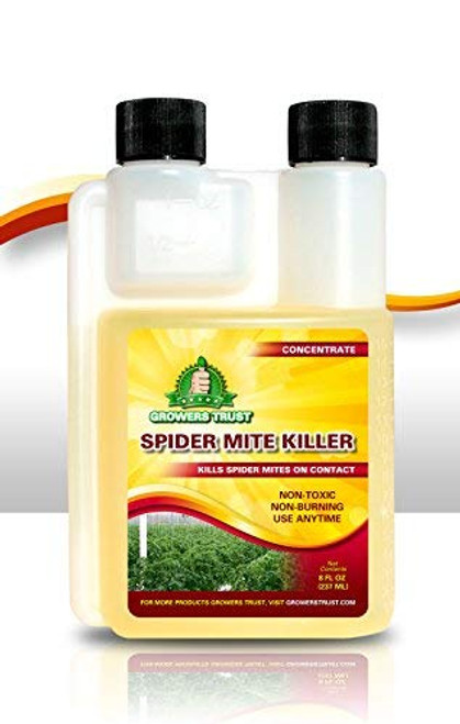 Growers Trust Spider Mite Killer Non-Toxic, Biodegradable - Natural Pesticide -Organic Ingredients- Earth Friendly Pest Control- Solution Makes 1 Gallon RTU Growers Trust Spider Mite Killer Non-Toxic, Biodegradable - Natural Pesticide -Organic Ingredients- Earth Friendly Pest Control- Solution Makes 1 Gallon RTU