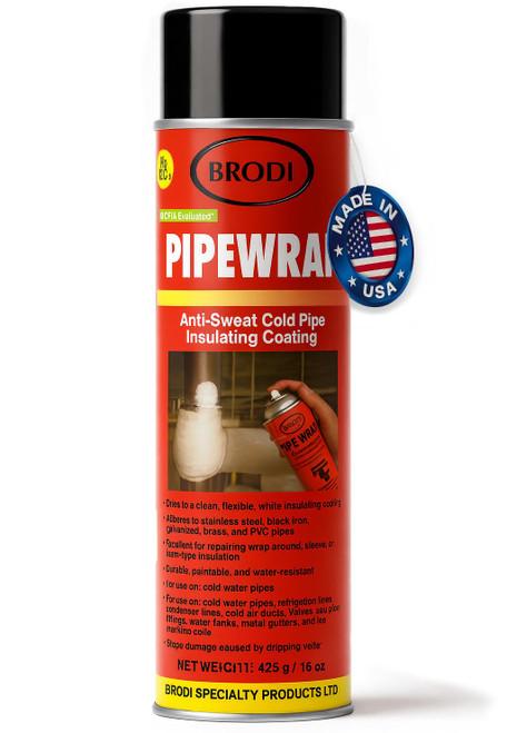 PipeWrap Pipe Insulation Spray Foam for Hard-to-Reach Areas, Fittings & Valves, Anti-Sweat Pipe Coating Spray, Stops Condensation Buildup & Prevents Dripping (Pack of 1)