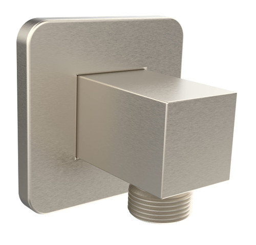 Aquaiaw Solid Brass Square Wall Supply Elbow with Flange, One-Piece Design