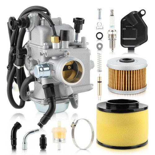 TRX350 Carburetor Kit Compatible with Honda Fourtrax 300 Rancher 350 TRX350ES TRX350FE TRX350FM TRX350TE TRX350TM Carb 2000-2006 with Air Filter Oil Filter