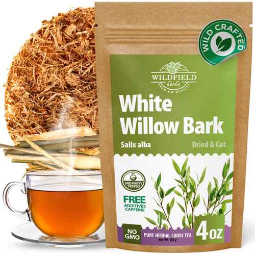 4 oz. White Willow Bark Tea Herbal (Salix Alba) - 113g White Willow Bark Herb Tea Corteza De Sauce