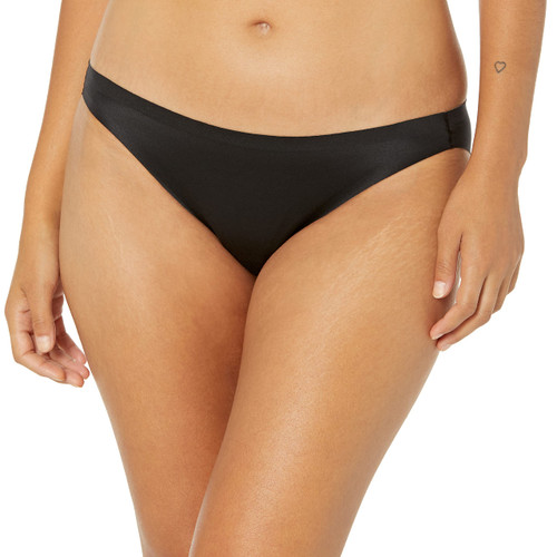 Maidenform Womens Comfort Devotion Bikini Panty, Black/Body Beige, 8