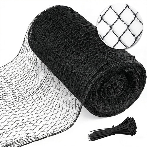 Tilvex Bird Netting 25x100 FT, 1" Mesh Heavy Duty Garden Netting