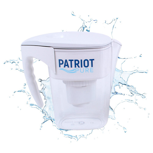 Patriot Pure Pitcher: Everyday Pitcher Cleans 150 Gallons, BPA Free, Made in USA, 1 Gallon Reservoir