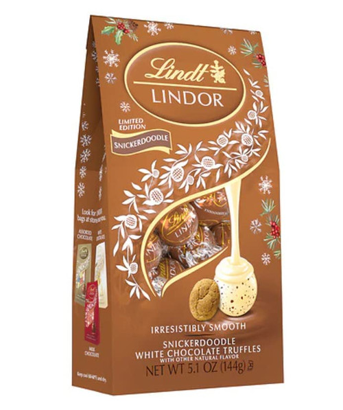 Lindt Holiday Snickerdoodle White Chocolate Truffles with Smooth, Melting Truffle Center 5.1oz, 1.0 Count, 5.1 ounces Lindt Holiday Snickerdoodle White Chocolate Truffles with Smooth, Melting Truffle Center 5.1oz, 1.0 Count, 5.1 ounces