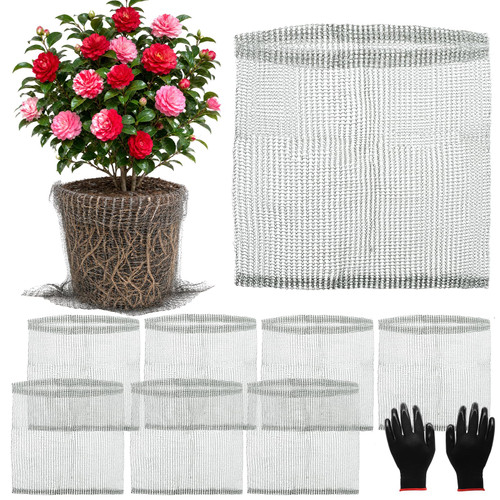 8 Pcs Gopher Baskets, 15 Gallon Root Guard Gopher Proof Stainless Wire Steel Baskets, Metal Fruit Protection Bags, Gophers Moles Voles Mesh Protect Plant Roots Tubers Trees Flowers Crops (24x24 Inch)