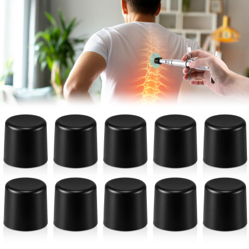 BrightRow 10 Pcs Chiropractic Adjusting Tool Rubber Tips (Black)