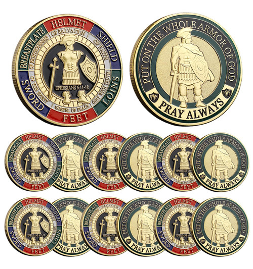 Hollycoin Put on The Whole Armor of God Coins Bulk Christian Coins