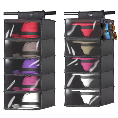 TreeHouse London XL Fedora Hat Rack with Dust Cover - Closet Hanging Cap Organizer - Pack of 2 Cowboy Hat Holder - Storage Shelf Organizer for Men & Women - For Bowler & Wide Brim Hats, Dustproof TreeHouse London XL Fedora Hat Rack with Dust Cover - Closet Hanging Cap Organizer - Pack of 2 Cowboy Hat Holder - Storage Shelf Organizer for Men & Women - For Bowler & Wide Brim Hats, Dustproof