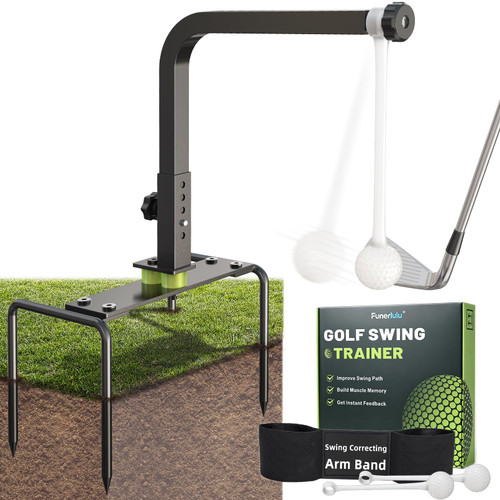2026 Golf Swing Trainer, Heavy Duty Golf Training Aid, 360° Swing Feedback