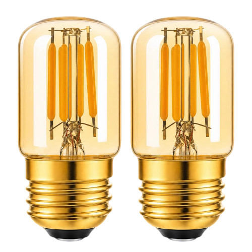 Hcnew E26 2W Amber 2200K 200 LM Ultra Warm White Glow LED Bulb 2 Pack