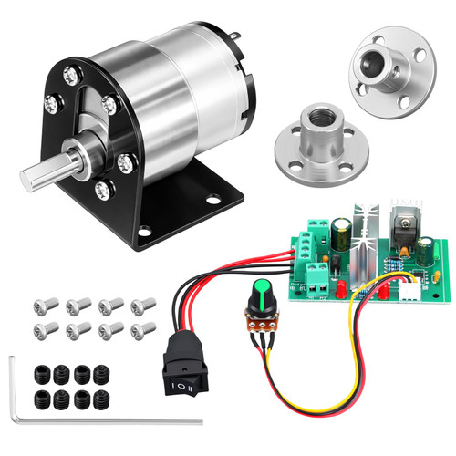 Copkim 12V DC Geared Motor Kit, 60rpm